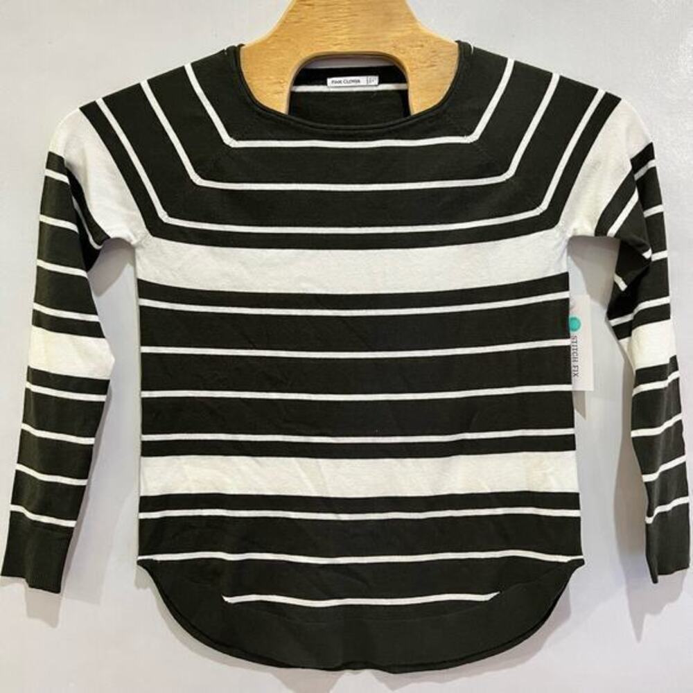 Pink Clover Womens Valencia Curved Ribbed Hem Sweater Olive S Petite Stich‎ Fix